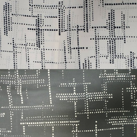 幾何学プリント・エレガントワンピース【75781】