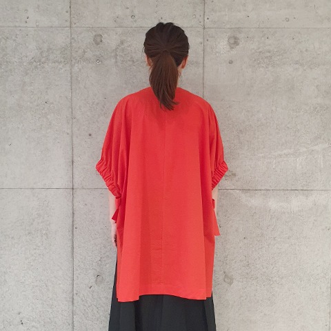 Summer コットン100タイプライタースキッパー衿ブラウス 【0334790-38】