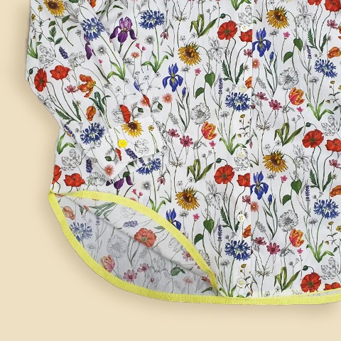 【Liberty】裾グログランオープンフロントシャツ 【0136790】