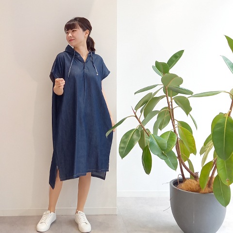 2024　Spring/Summer　デニムフーデットワンピース 【67747】