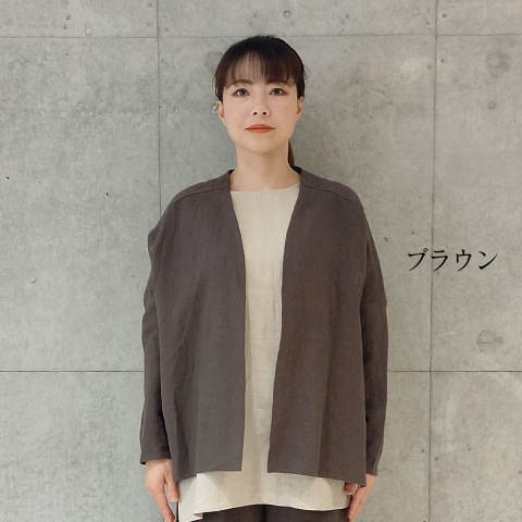 Spring/Summer　フレンチリネンドルマンショートブラウス【0136793】