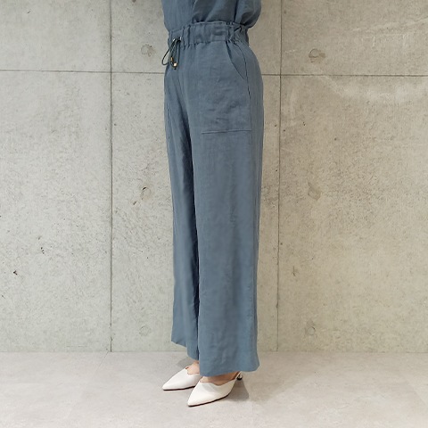 Summer 1/40フレンチリネンキャンパスワッシャーベイカーワイドパンツ【6232790-36】