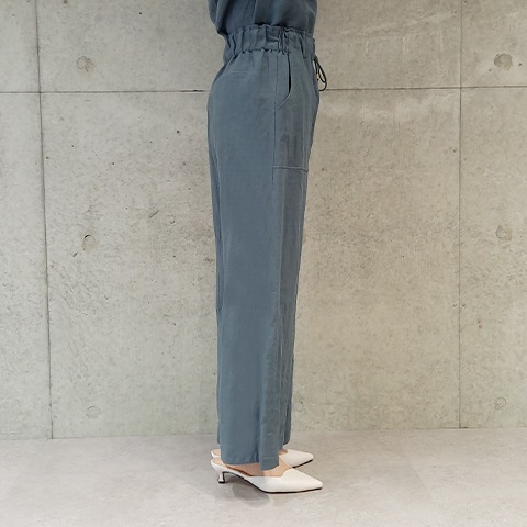 Summer 1/40フレンチリネンキャンパスワッシャーベイカーワイドパンツ【6232790-36】