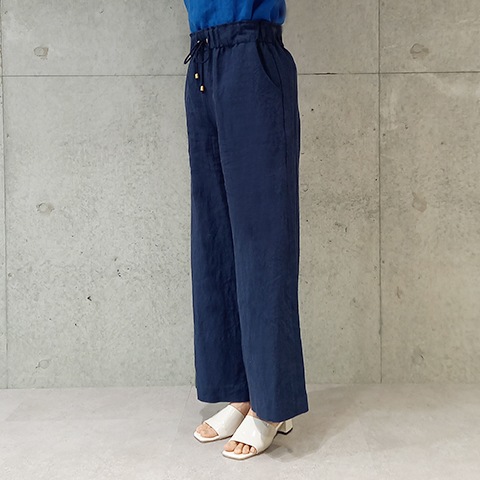 Summer 1/40フレンチリネンキャンパスワッシャーベイカーワイドパンツ【6232790-36】