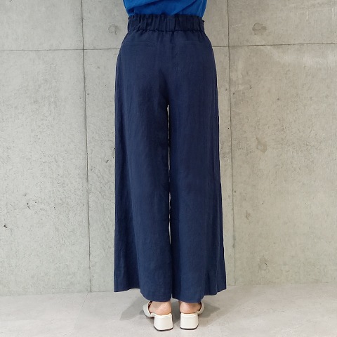 Summer 1/40フレンチリネンキャンパスワッシャーベイカーワイドパンツ【6232790-36】