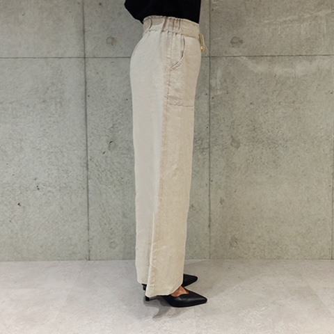Summer 1/40フレンチリネンキャンパスワッシャーベイカーワイドパンツ【6232790-36】