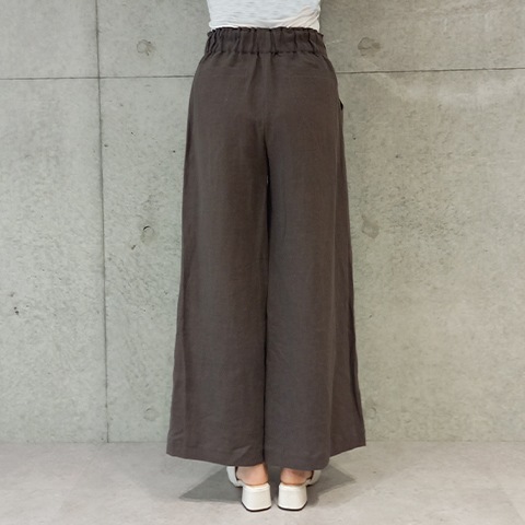 Summer 1/40フレンチリネンキャンパスワッシャーベイカーワイドパンツ【6232790-36】