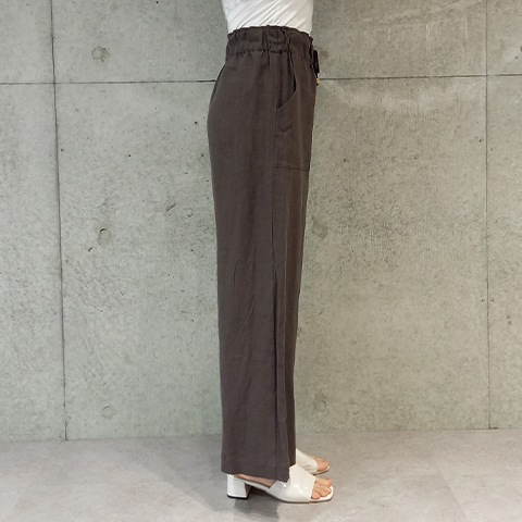 Summer 1/40フレンチリネンキャンパスワッシャーベイカーワイドパンツ【6232790-36】