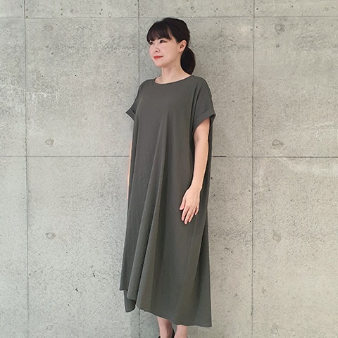 ストレッチリネンワンピース【5126703-38】