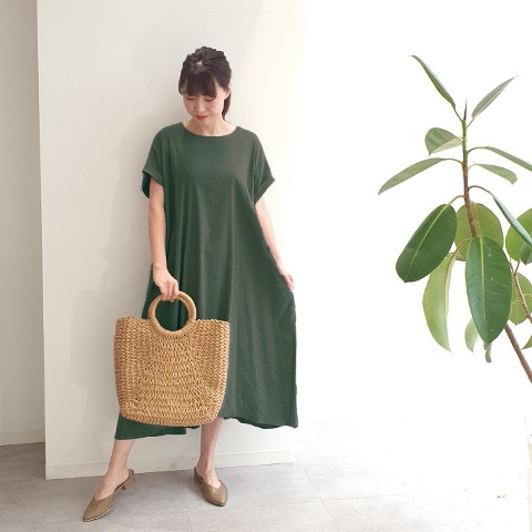 ストレッチリネンワンピース【5126703-38】