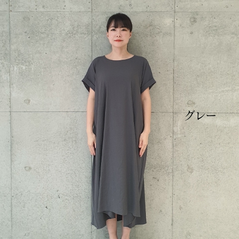 ストレッチリネンワンピース【5126703-38】