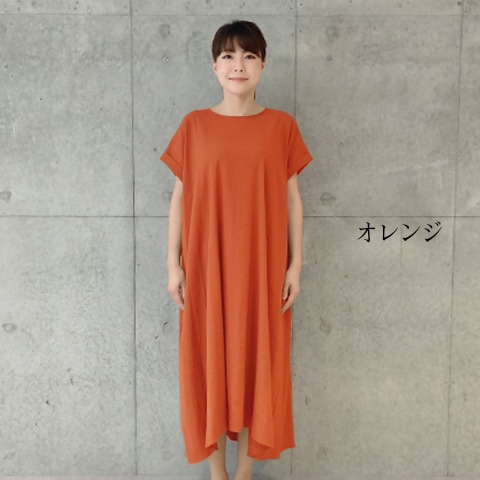ストレッチリネンワンピース【5126703-38】