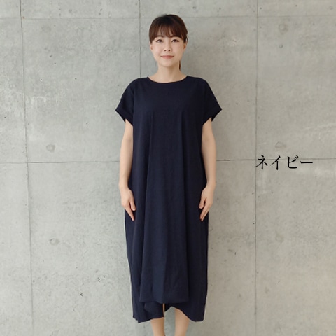 ストレッチリネンワンピース【5126703-38】
