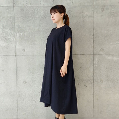 ストレッチリネンワンピース【5126703-38】