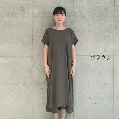 ストレッチリネンワンピース【5126703-38】
