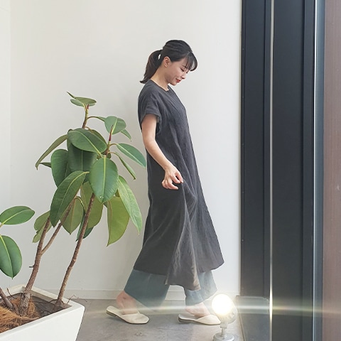 【美品】fith(フィス) フレンチリネンワンピース　140 紫　匿名配送 セール アウトレットベビー・キッズ - 【美品】fith(フィス