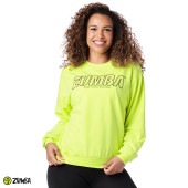 アウトレット ZUMBA ズンバ 正規品 ユニセックス ロゴ ロングスリーブ スウェット YELLOW Sサイズ|SALE|ZUMBAセール