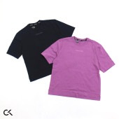 アウトレット Calvin Klein カルバンクライン フロント ロゴプリント リラックス Tシャツ BLACK PURPLE Sサイズ Mサイズ