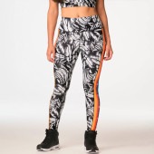 ZUMBA ズンバ 正規品 SUMMER ボタニカル 総柄 サイドライン ハイウエスト レギンス WHITEBLACK XSサイズ Sサイズ Mサイズ|3月6日18時発売|新着商品