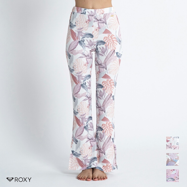 アウトレット ROXY ロキシー MERMAID 総柄 リーフ プリント 裾