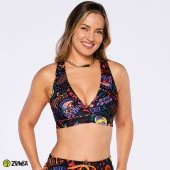 アウトレット ZUMBA ズンバ 正規品 総柄 ブラトップ BLACK XSサイズ Sサイズ Mサイズ|ZUMBAセール