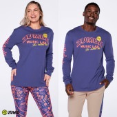 アウトレット ZUMBA ズンバ 正規品 ユニセックス ロゴ ロングスリーブ Tシャツ PURPLE XSサイズ Sサイズ Lサイズ XLサイズ|ZUMBAセール