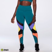 アウトレット ZUMBA ズンバ 正規品 カラーブロック レギンス PEACOCK BLUE XSサイズ Sサイズ Mサイズ Lサイズ|ZUMBAセール