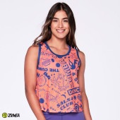 アウトレット ZUMBA ズンバ 正規品 総柄 メッシュ タンクトップ ORANGE XSサイズ Sサイズ Mサイズ Lサイズ|ZUMBAセール