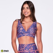 アウトレット ZUMBA ズンバ 正規品 総柄 ブラトップ PURPLE XSサイズ Sサイズ Mサイズ Lサイズ|ZUMBAセール
