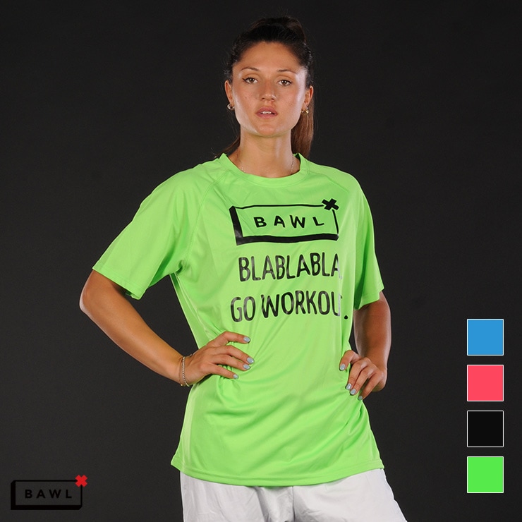 Tシャツ・カットソー LOW BRAND アウトレット BAWL ボウル ANON ユニセックス ネオンカラー ロゴ