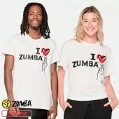 ZUMBA ズンバ 正規品 I LOVE ZUMBA UNISEX Tシャツ WHITE ホワイト XSサイズ Sサイズ Mサイズ Lサイズ ユニセックス|新着商品