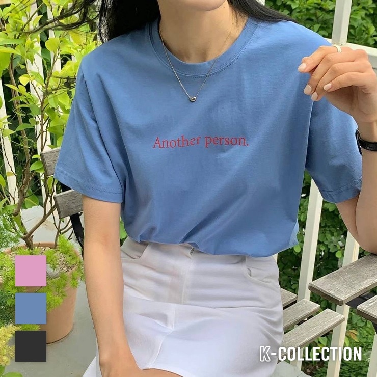 ★韓国の人気★【BADINBAD】★PEACH PINK TE.E★Tシャツ★ 000000028041_CcE8QYA.jpg