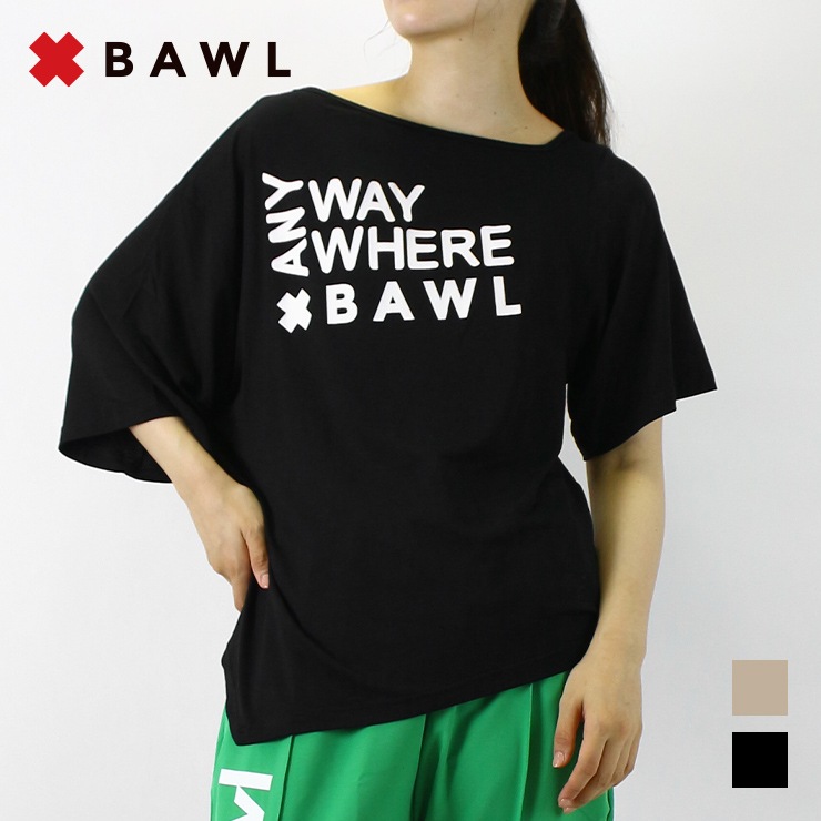 アウトレット BAWL ボウル Tシャツ アシンメトリー 変形 個性的