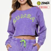 ȥå ZUMBA   ZUMBA GLOW CROP SWEATSHIRT å PURPLE ѡץ XS S M եåȥͥ 󥹥 ȥ졼˥󥰥