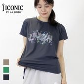 LABODY ICONIC スプラッシュロゴトップス Tシャツ ドライ 吸水速乾 ロゴ グラフィック ユニセックス レディース エクササイズ フィットネス ジム スポーツ ダンス ヨガ ウェア グラフ