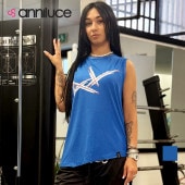 ANNILUCE アニールーチェ タンクトップ エクササイズ フィットネス ジム スポーツ ダンス ヨガ ウェア ブラック ブルー|新着商品
