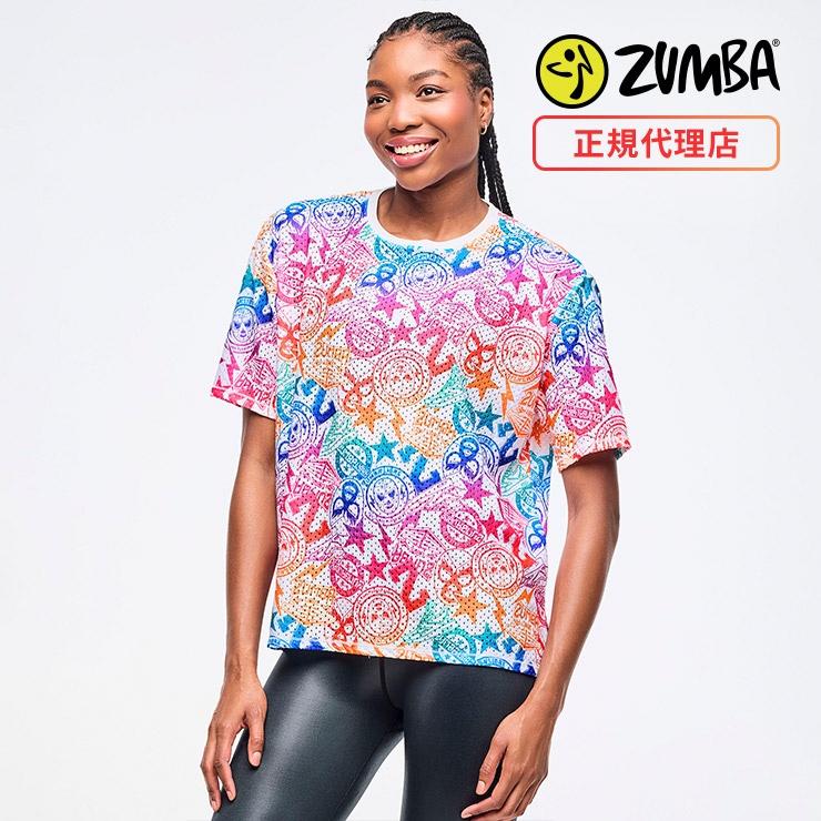 ZUMBA 最新作　Tシャツ　Sサイズ ZUMBA公式/ZUMBA ズンバ トップス tシャツ レディース 正規品