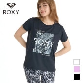 ROXY ������ �������� T����� FITNESS GLOW YOUR WAY UV ®�� �����б� ��Φξ�� ��ǥ����� ������������ �ե��åȥͥ� ���� ���ݡ��� ���� �襬 ������ �֥�å� �ۥ磻�� �ԥ� RST261520