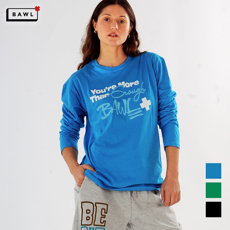 BAWL 正規品 ボウル Tシャツ 長袖 ロンT ロゴ グラフィック レディース