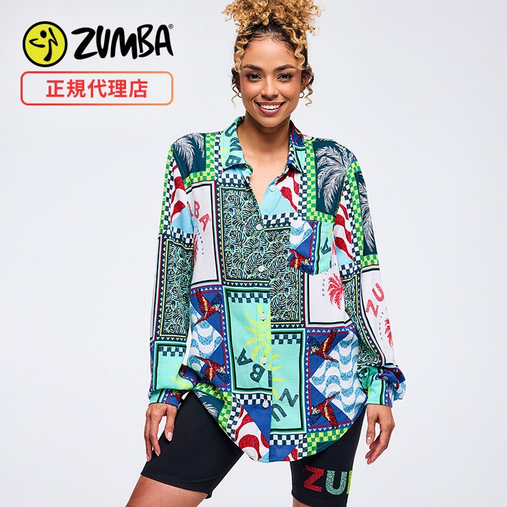 ズンバ 新作　S M トップス 新作♪ユニセックス ZW Oversized Drop Shoulder Tee - Black (ZUMBA