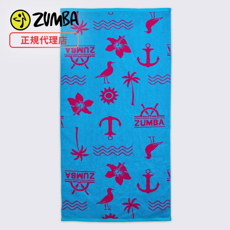 ZUMBA ズンバ 正規品 ウェア グッズ タオル ビーチタオル 総柄 綿