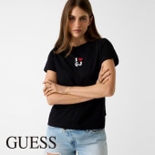 GUESS ������ ���� T����� Ⱦµ ���� ��ǥ����� ������������ �ե��åȥͥ� ���� ���ݡ��� ���� �襬 ������ �֥�å� W6GI45K8HM0