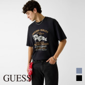 GUESS ������ ���� T����� Ⱦµ  ��ǥ����� ��˥��å��� ������ơ����饤�� ����ե��å� ���� ������������ �ե��åȥͥ� ���� ���ݡ��� ���� �襬 ������ �֥�å� �֥롼 M6GIB8K8FQ4