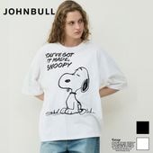 JOHNBULL ������ �����֥� T����� Ⱦµ PEANUTS SNOOPY �ԡ��ʥ� ���̡��ԡ� ��ä��� ��˥��å��� ������������ �ե��åȥͥ� ���� ���ݡ��� ���� �襬 ������ �֥�å� �ۥ磻�� JT261C01