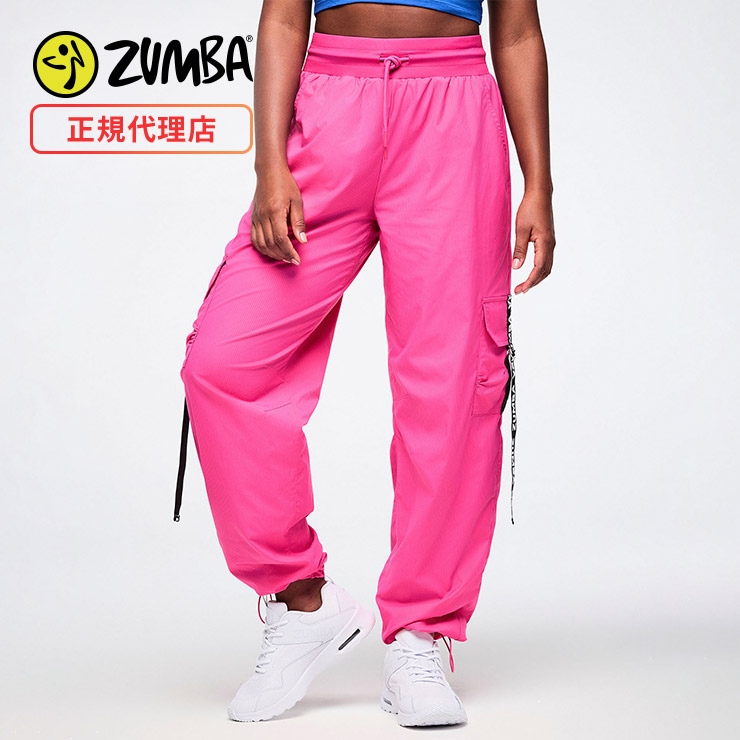 新品未使用　正規品 Zumba ズンバフィットネスパンツ ピンク　S ZUMBA ズンバ 正規品 ウェア レディース カーゴパンツ ロングパンツ