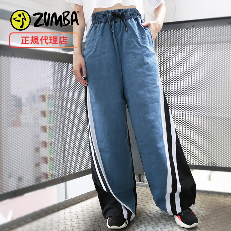 ZUMBA ズンバ 正規品 ウェア レディース パンツ デニム風 ブラック 裾
