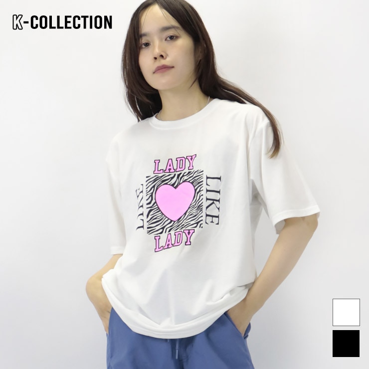 K-collection Tシャツ 半袖 グラフィック オーバーサイズ ルーズ