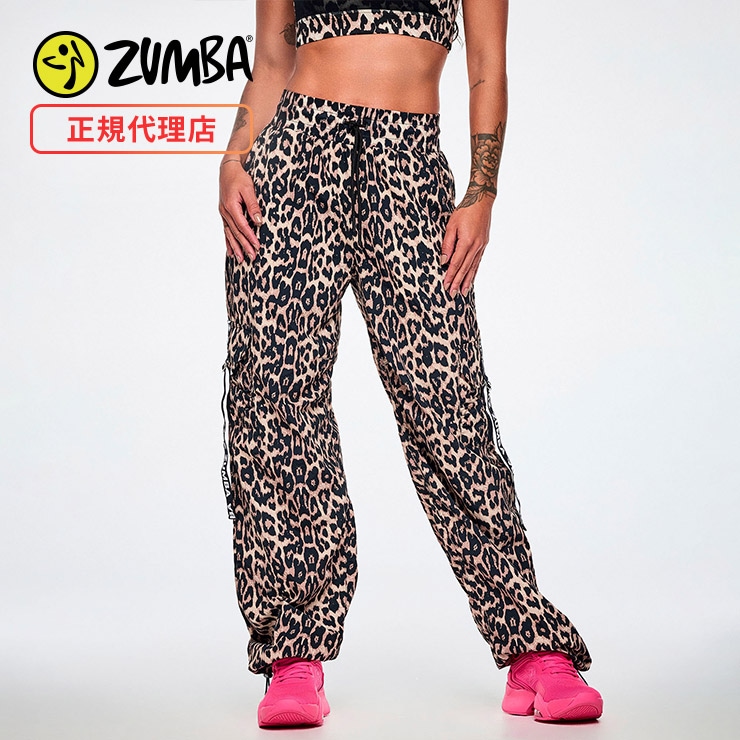 正規品ZUMBA レオパード柄 カーゴ ジョガーパンツXS ZUMBA ズンバ 正規品 ウェア レディース カーゴパンツ レオパード