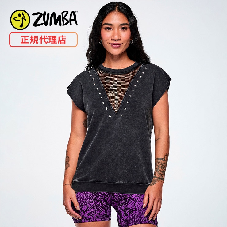 ★希少★新品★ZUMBA®️トップスXS サイズ ZUMBA ズンバ 正規品 ウェア レディース トップス オーバーサイズ
