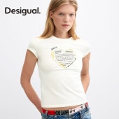Desigual ������ �ǥ������� T����� Ⱦµ ���� �ϡ��� ����ե��å� �� ���åȥ� ���롼�ͥå� �����ե��å� ����ѥ��ȥ��륨�å� ��ǥ�����  ������������  �ե��åȥͥ� ���� ���ݡ��� ���� �襬 ������ �ۥ磻�� 26WWTK44